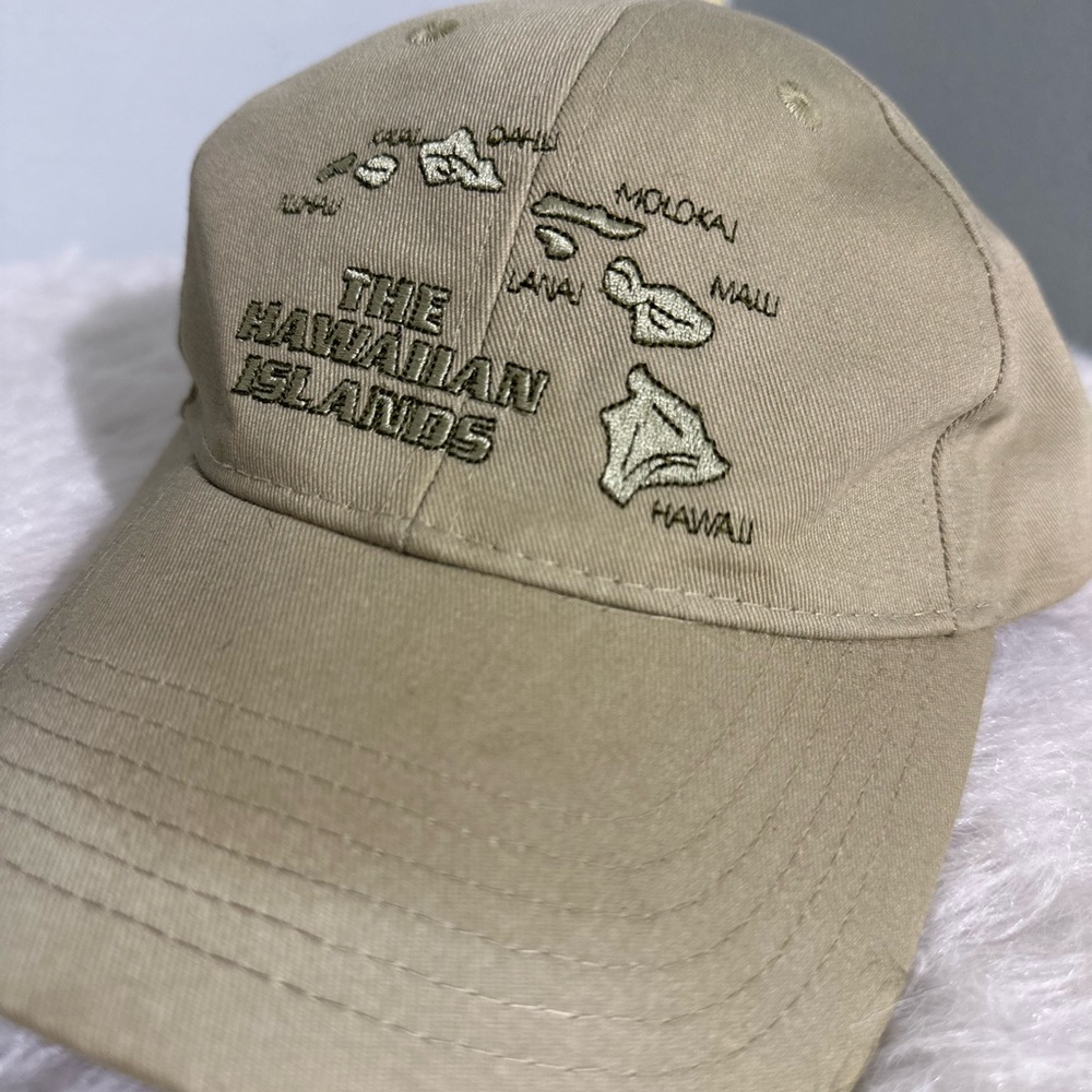 Surfwear Hawaiian islands ballcap o/s tan strap back(E20)